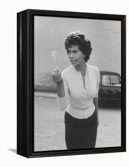 Actress Sophia Loren Displaying a Wide Range of Emotions-Loomis Dean-Framed Premier Image Canvas