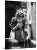Actress Sophia Loren Drinking Water from Spigot-Alfred Eisenstaedt-Mounted Premium Photographic Print