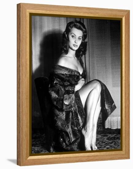 Actress Sophia Loren in 1957-null-Framed Stretched Canvas