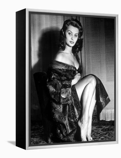 Actress Sophia Loren in 1957-null-Framed Stretched Canvas