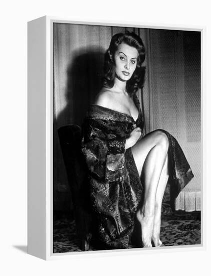 Actress Sophia Loren in 1957-null-Framed Stretched Canvas