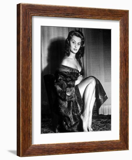 Actress Sophia Loren in 1957-null-Framed Photo