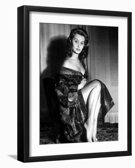 Actress Sophia Loren in 1957--Framed Photo
