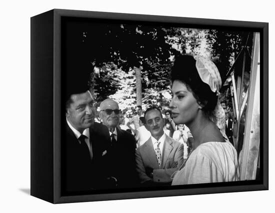 Actress Sophia Loren in Costume Between Takes During Location Filming of "Madame Sans Gene"-Alfred Eisenstaedt-Framed Premier Image Canvas