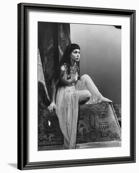 Actress Susan Strasberg During the Play "Caesar and Cleopatra"-null-Framed Premium Photographic Print