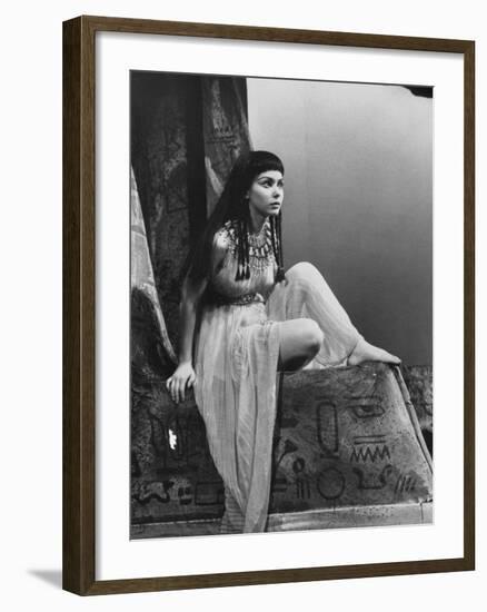 Actress Susan Strasberg During the Play "Caesar and Cleopatra"-null-Framed Premium Photographic Print