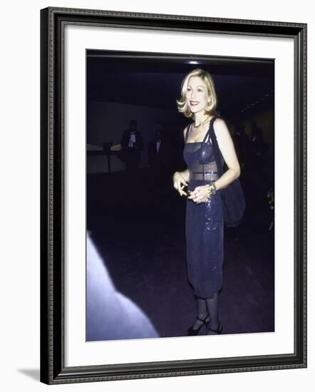 Actress Tatum O'Neal in See-Through Navy Blue Dress-Dave Allocca-Framed Premium Photographic Print