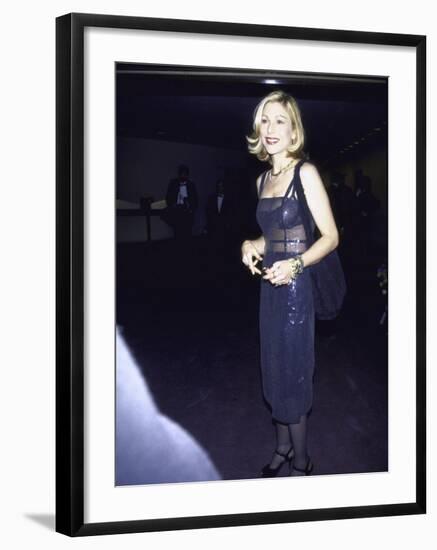 Actress Tatum O'Neal in See-Through Navy Blue Dress-Dave Allocca-Framed Premium Photographic Print