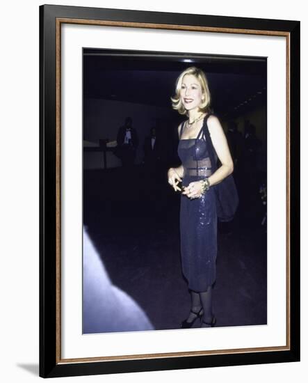 Actress Tatum O'Neal in See-Through Navy Blue Dress-Dave Allocca-Framed Premium Photographic Print