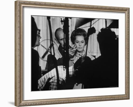 Actress Tippi Hedren Testing for Hitchcock's New Movie, "Marnie," at Universal Studios-John Dominis-Framed Premium Photographic Print