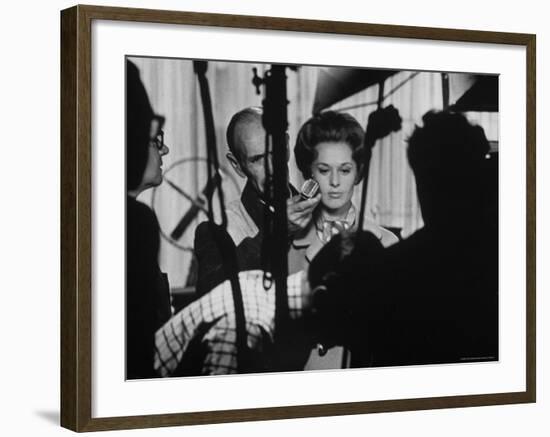 Actress Tippi Hedren Testing for Hitchcock's New Movie, "Marnie," at Universal Studios-John Dominis-Framed Premium Photographic Print