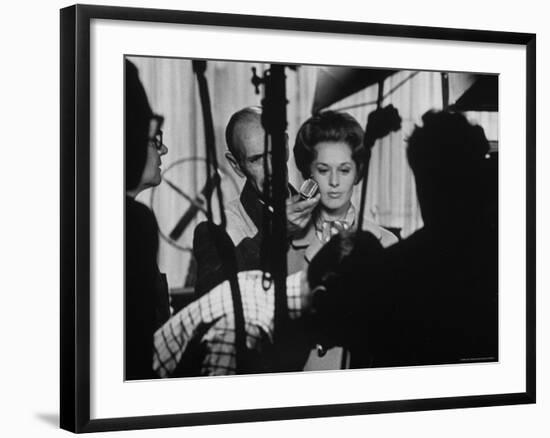 Actress Tippi Hedren Testing for Hitchcock's New Movie, "Marnie," at Universal Studios-John Dominis-Framed Premium Photographic Print