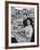 Actress Yvonne Mitchell and Husband Derek Monsey, Reading London Paper During Visit to Cannes-Loomis Dean-Framed Premium Photographic Print