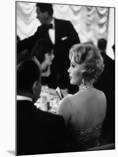 Actress Zsa Zsa Gabor at Prince Aly Khan's Party-Alfred Eisenstaedt-Mounted Premium Photographic Print