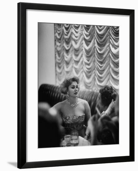 Actress Zsa Zsa Gabor at Prince Aly Khan's Party-Alfred Eisenstaedt-Framed Premium Photographic Print