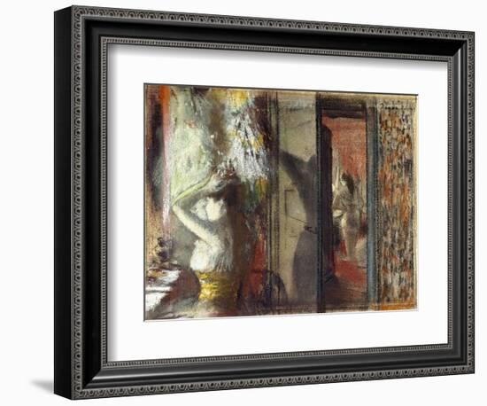 Actresses Dressing Room, C.1885-Edgar Degas-Framed Giclee Print