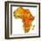 Actual Map of Africa-michal812-Framed Art Print