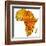 Actual Map of Africa-michal812-Framed Art Print