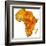 Actual Map of Africa-michal812-Framed Art Print