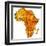 Actual Map of Africa-michal812-Framed Art Print