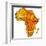 Actual Map of Africa-michal812-Framed Art Print