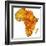 Actual Map of Africa-michal812-Framed Art Print