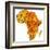 Actual Map of Africa-michal812-Framed Art Print