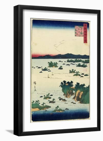 Actual View of Mastushima, Oshu Province, June 1859-null-Framed Giclee Print