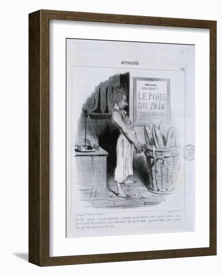 Actualites, Le Poids du Pain-Honore Daumier-Framed Giclee Print