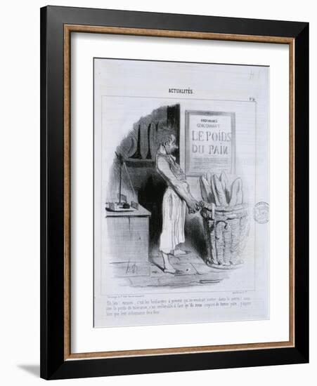 Actualites, Le Poids du Pain-Honore Daumier-Framed Giclee Print