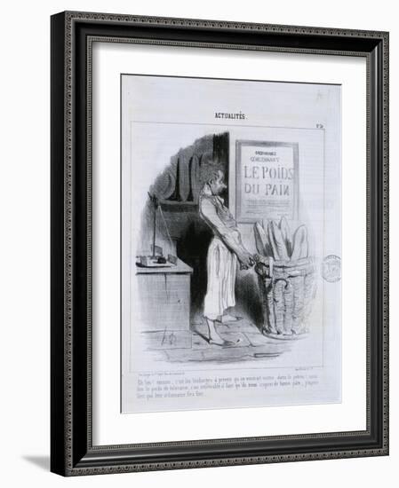 Actualites, Le Poids du Pain-Honore Daumier-Framed Giclee Print