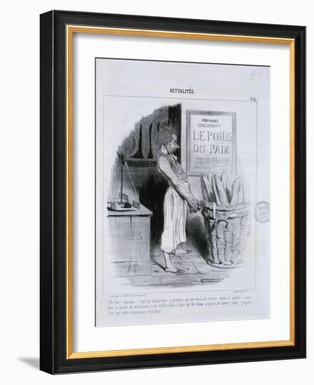 Actualites, Le Poids du Pain-Honore Daumier-Framed Giclee Print