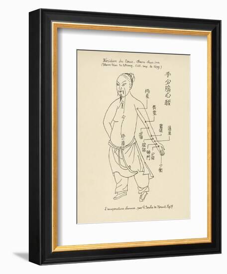 Acupuncture the Meridian of the Heart-Tchenn Tsiou Ta-tcheng-Framed Art Print