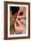 Acupuncturist's Hands Insert Needle Into Man's Ear-Damien Lovegrove-Framed Photographic Print