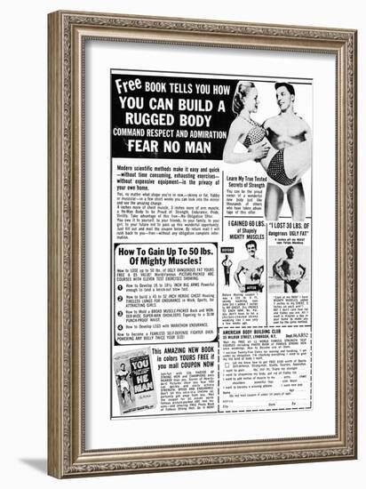 Ad: Body-Building, 1969-null-Framed Giclee Print