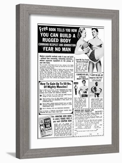 Ad: Body-Building, 1969-null-Framed Giclee Print