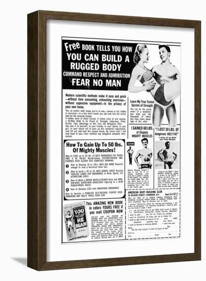 Ad: Body-Building, 1969-null-Framed Giclee Print