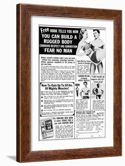 Ad: Body-Building, 1969-null-Framed Giclee Print