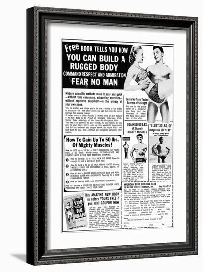 Ad: Body-Building, 1969-null-Framed Giclee Print