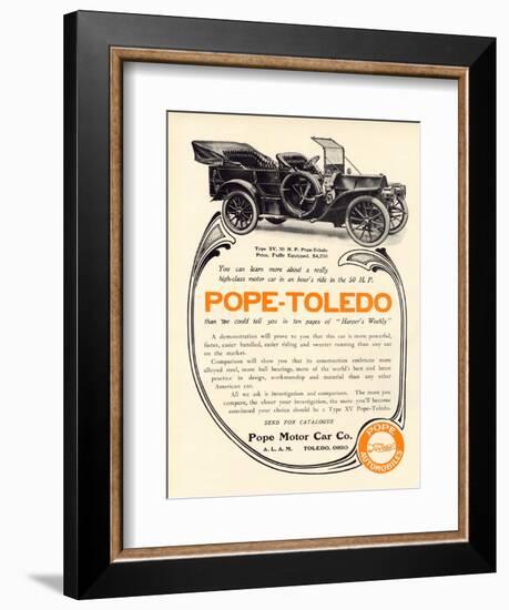 Ad for a Pope-Toledo Automobile, c.1907-null-Framed Giclee Print