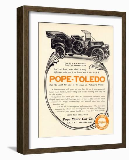 Ad for a Pope-Toledo Automobile, c.1907-null-Framed Giclee Print