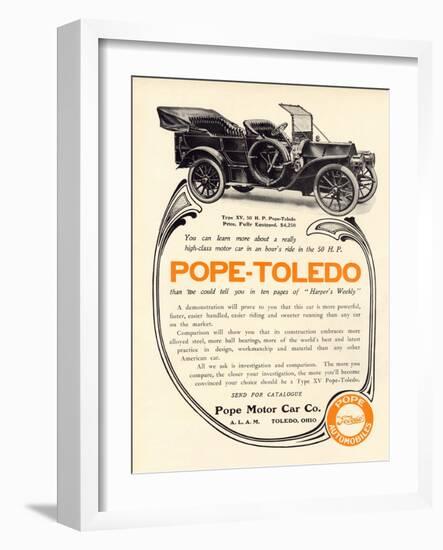 Ad for a Pope-Toledo Automobile, c.1907-null-Framed Giclee Print