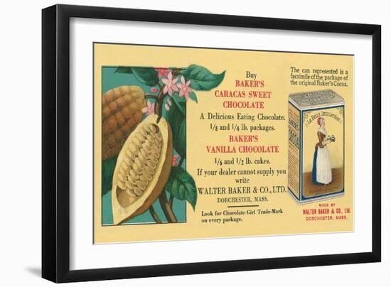 Ad for Baker's Chocolate-null-Framed Art Print