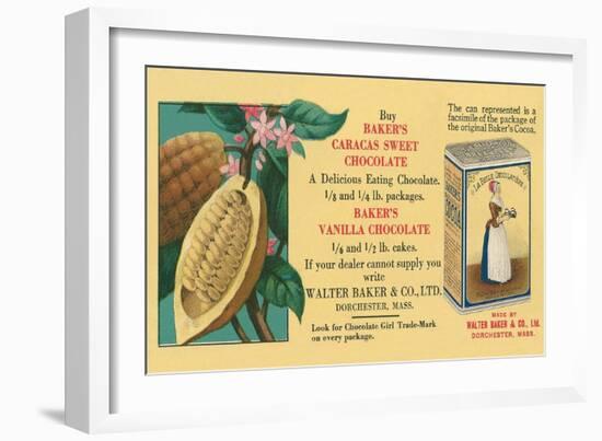 Ad for Baker's Chocolate-null-Framed Art Print