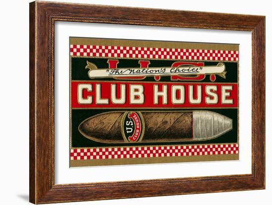 Ad for Club House Cigar-null-Framed Art Print