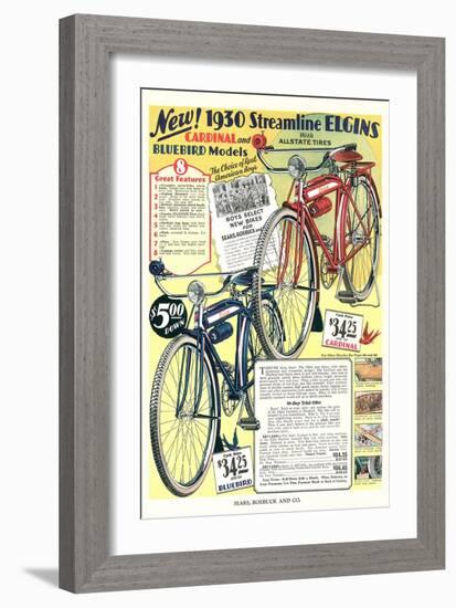 Ad for Elgin Bicycles-null-Framed Art Print