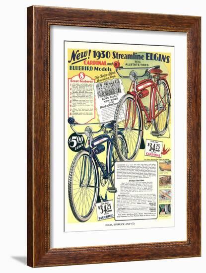 Ad for Elgin Bicycles-null-Framed Art Print