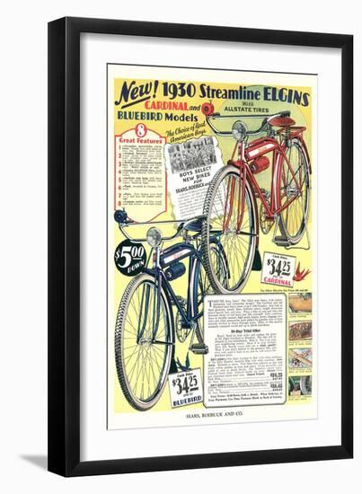 Ad for Elgin Bicycles-null-Framed Art Print