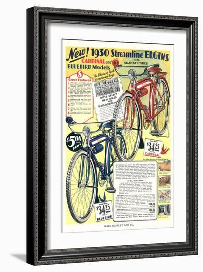 Ad for Elgin Bicycles-null-Framed Art Print