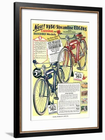 Ad for Elgin Bicycles-null-Framed Art Print